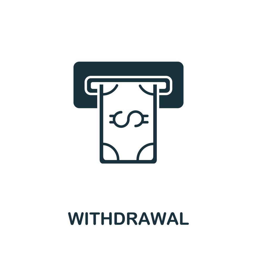 Withdrawal icon from affiliate marketing collection. Simple line Withdrawal icon for templates, web design and infographics vector