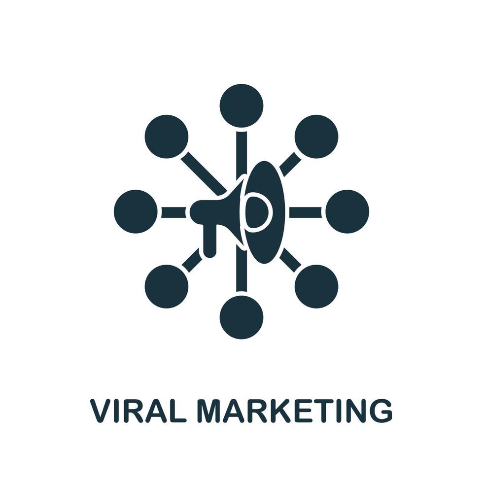 icono de marketing viral de la colección de marketing de afiliados. icono de marketing viral de línea simple para plantillas, diseño web e infografía vector