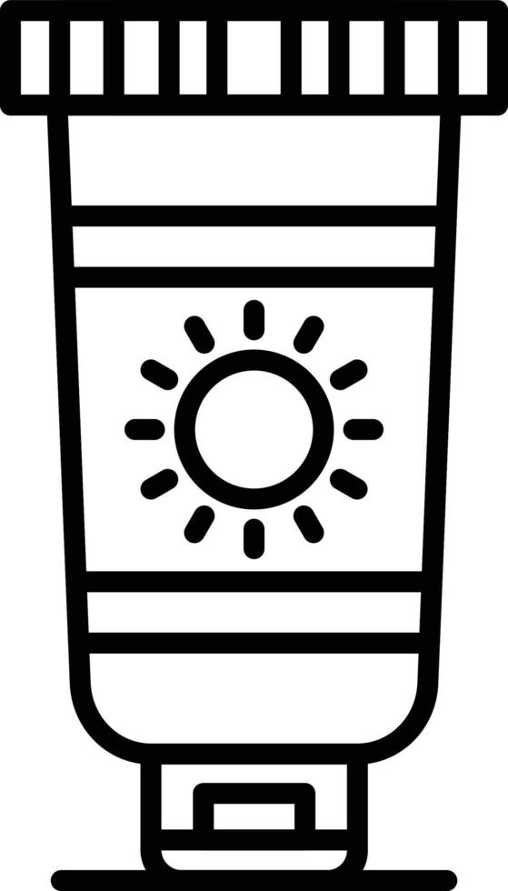 Sunscreen Creative Icon Design vector