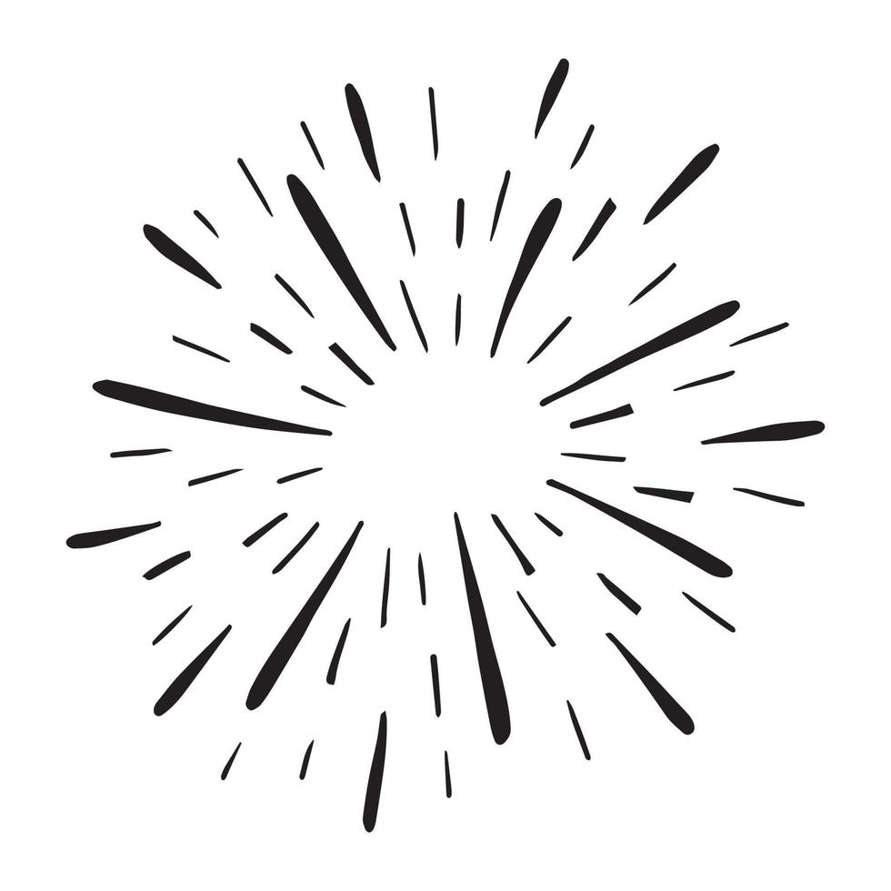 Starburst, sunburst element. Vector illustration