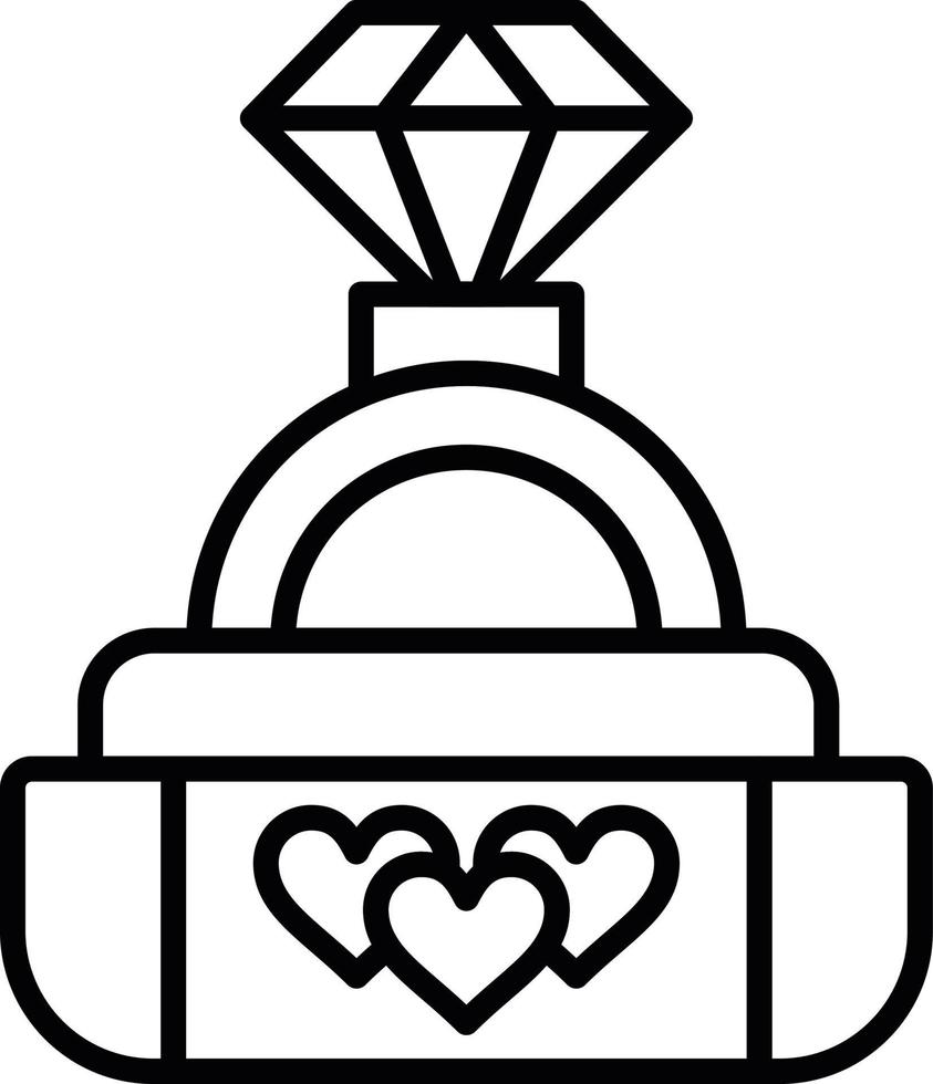 Wedding Ring Creative Icon Design vector