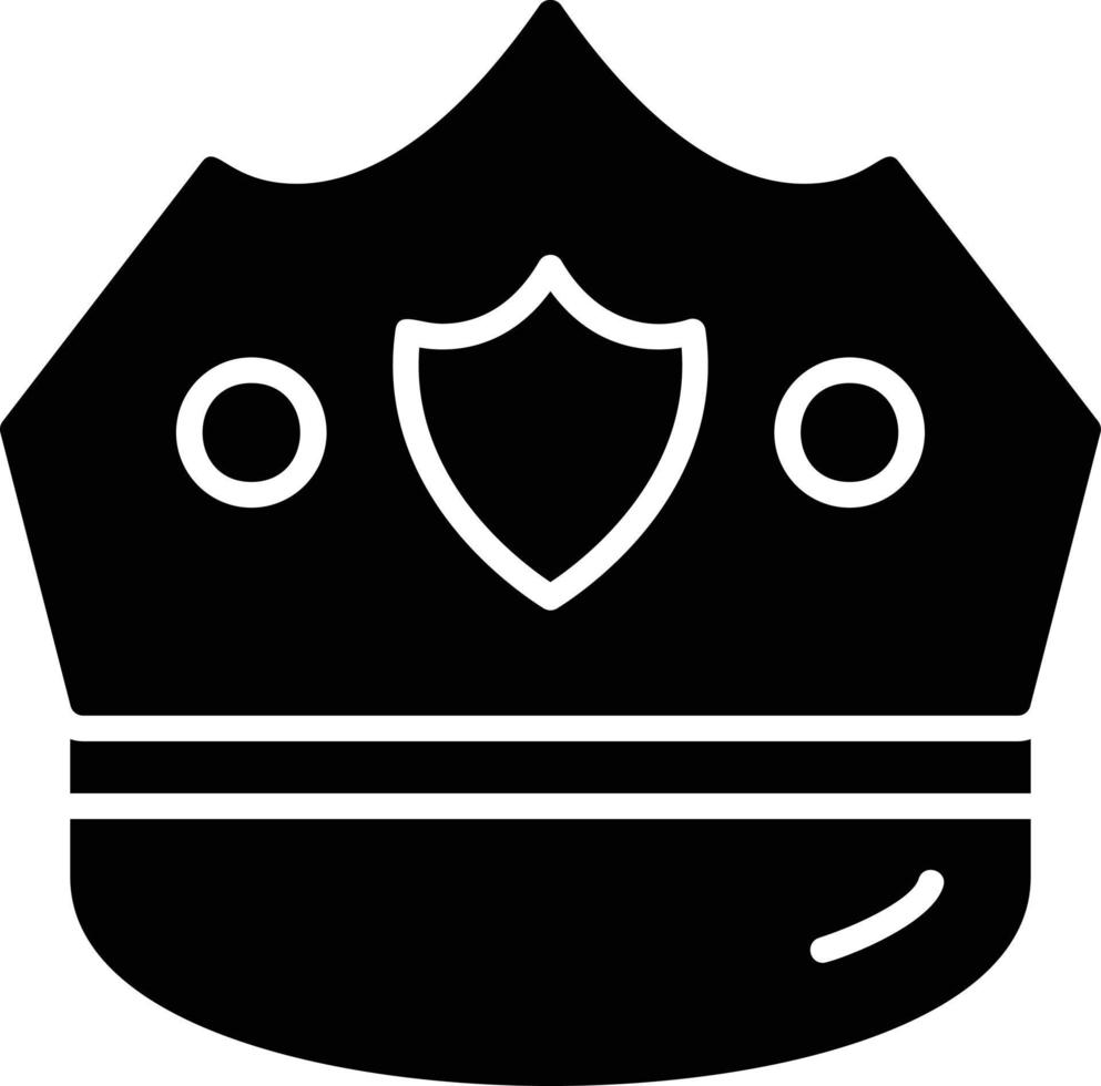 diseño de icono creativo de gorra de policía vector