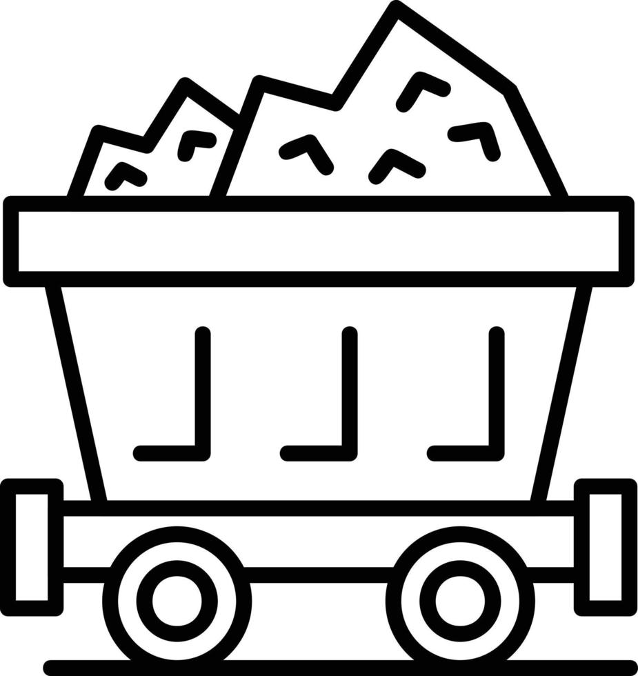 Mine Cart Creative Icon Design vector