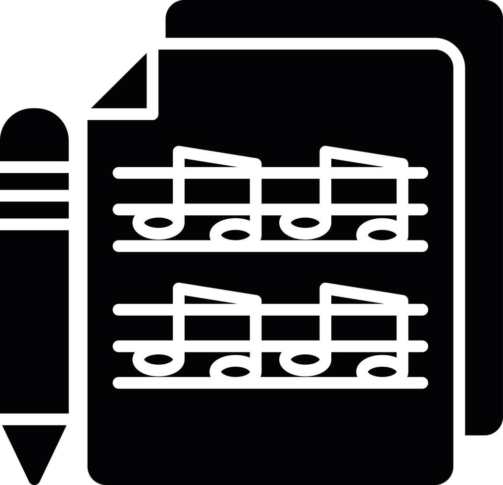 diseño de icono creativo de partitura musical vector