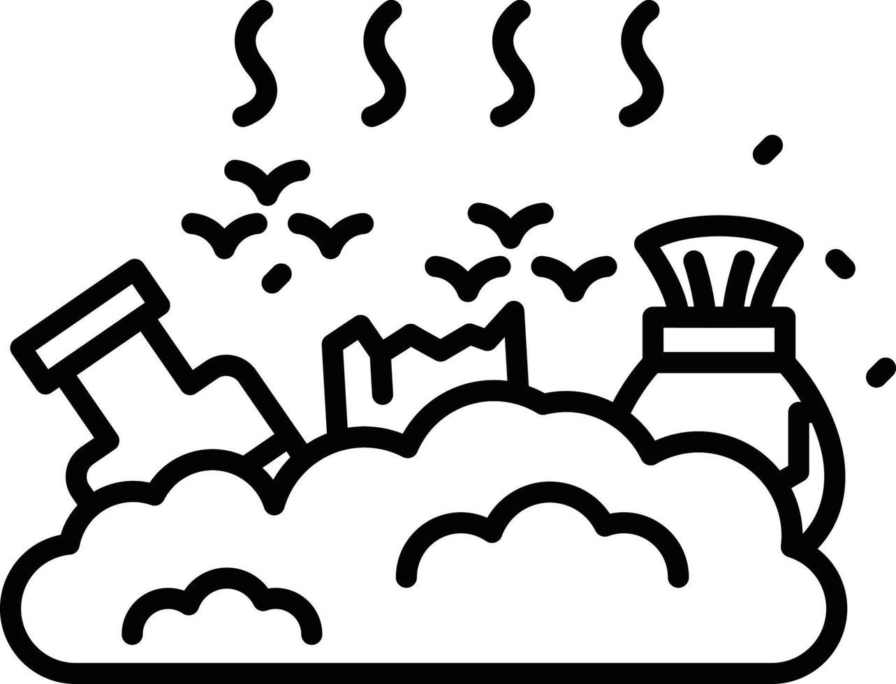 Landfill Creative Icon Design vector