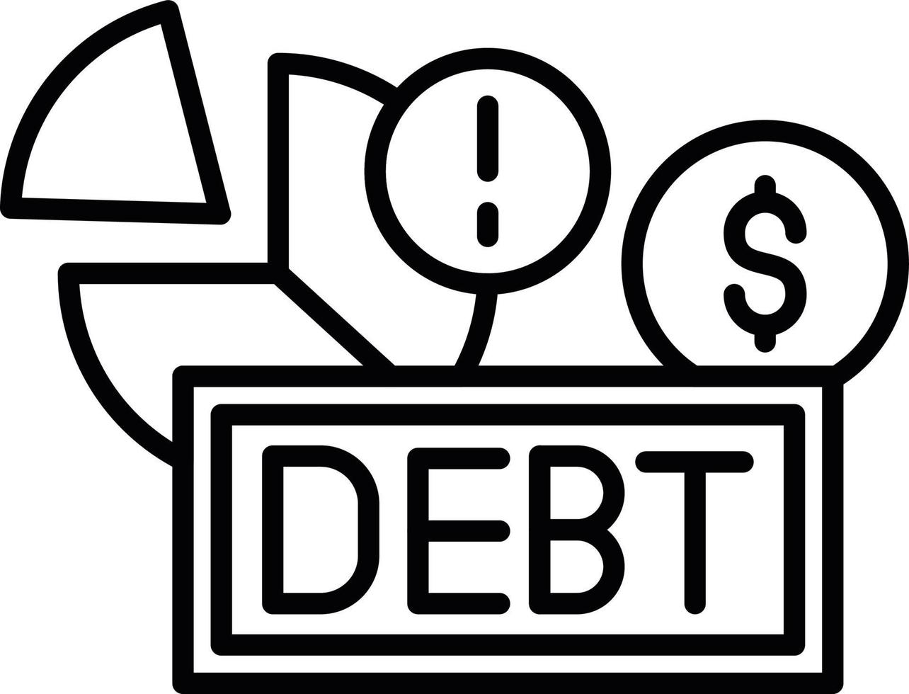 Debt Creative Icon Design vector