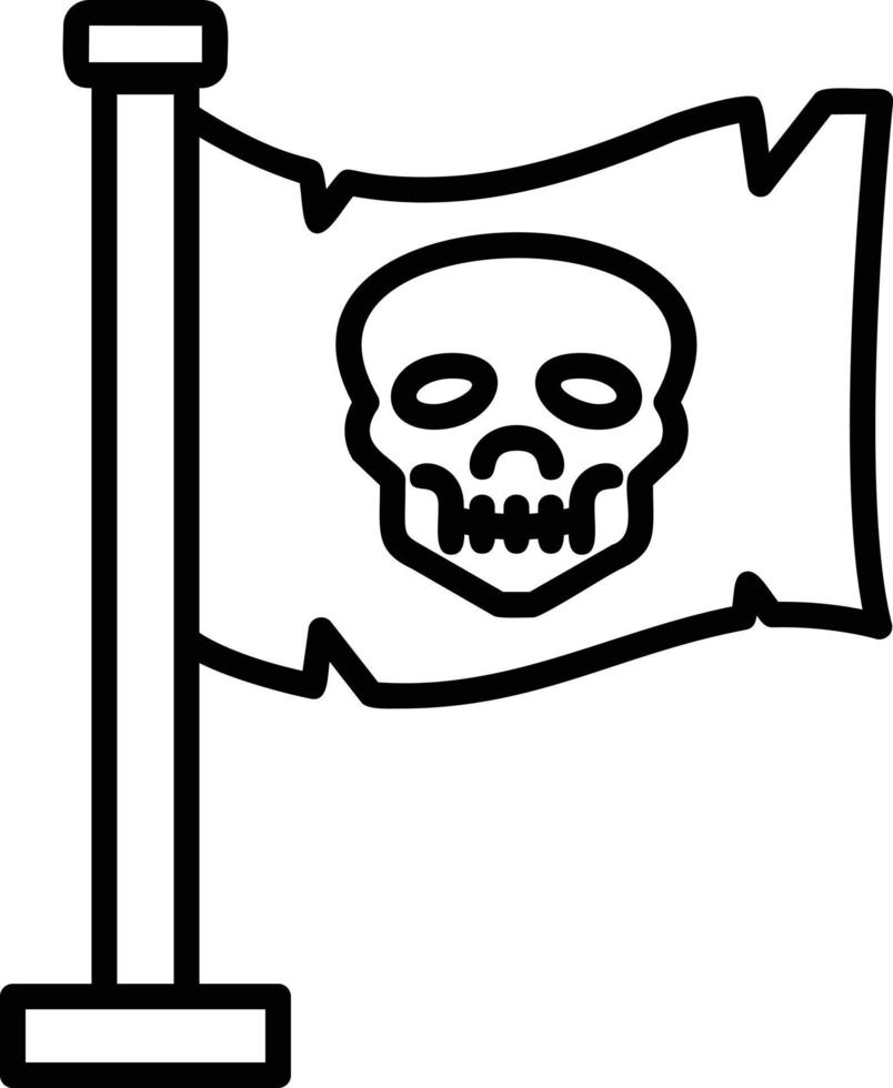 diseño de icono creativo de bandera de piratas vector