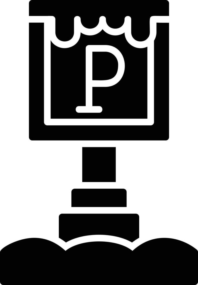 Parking Sign Creative Icon Design vector