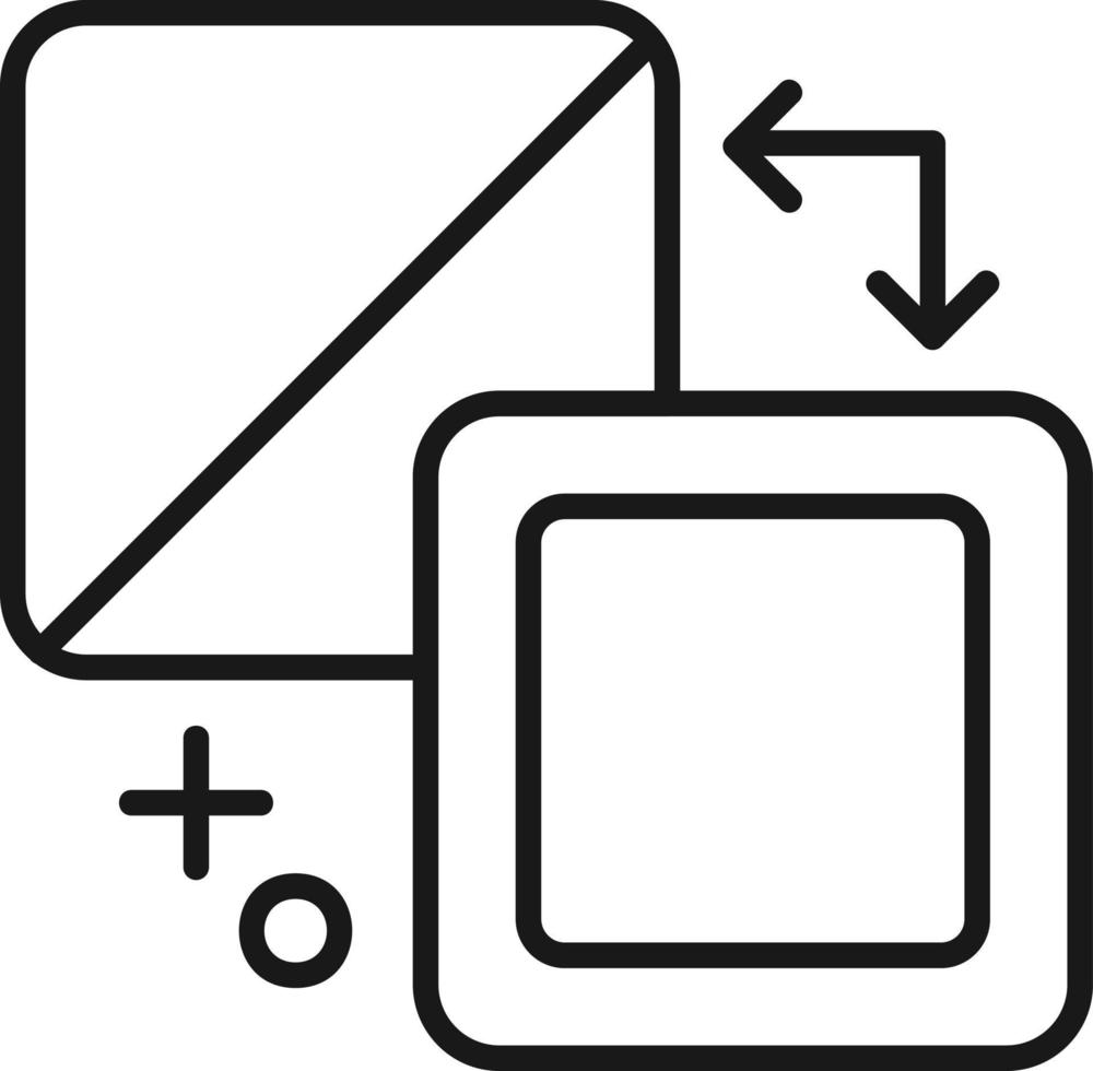 Fill And Stroke Creative Icon Design vector