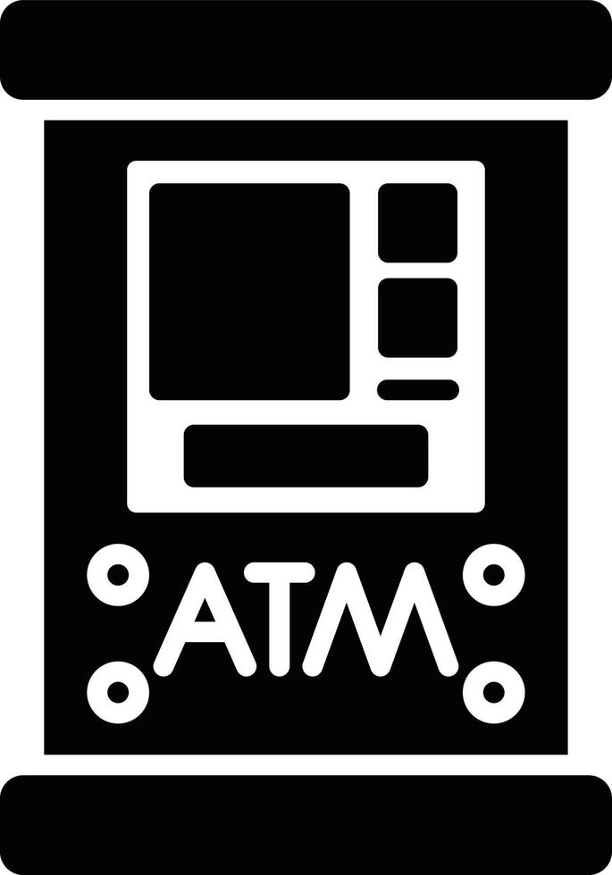 Atm Machine Creative Icon Design vector