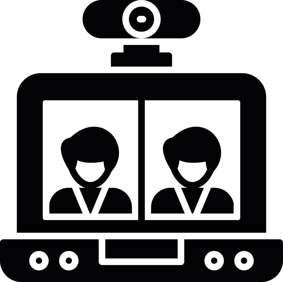 Video Conference Creative Icon Design vector