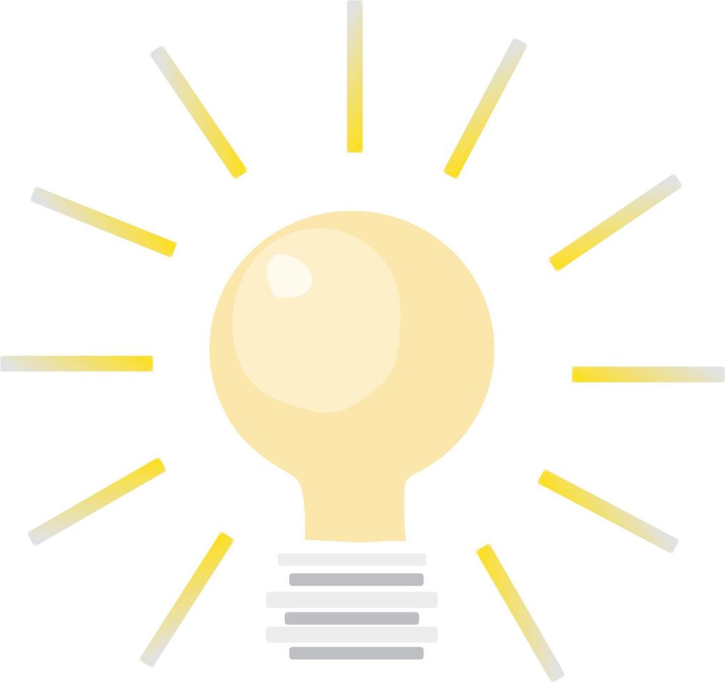 bulb idea liner art vector