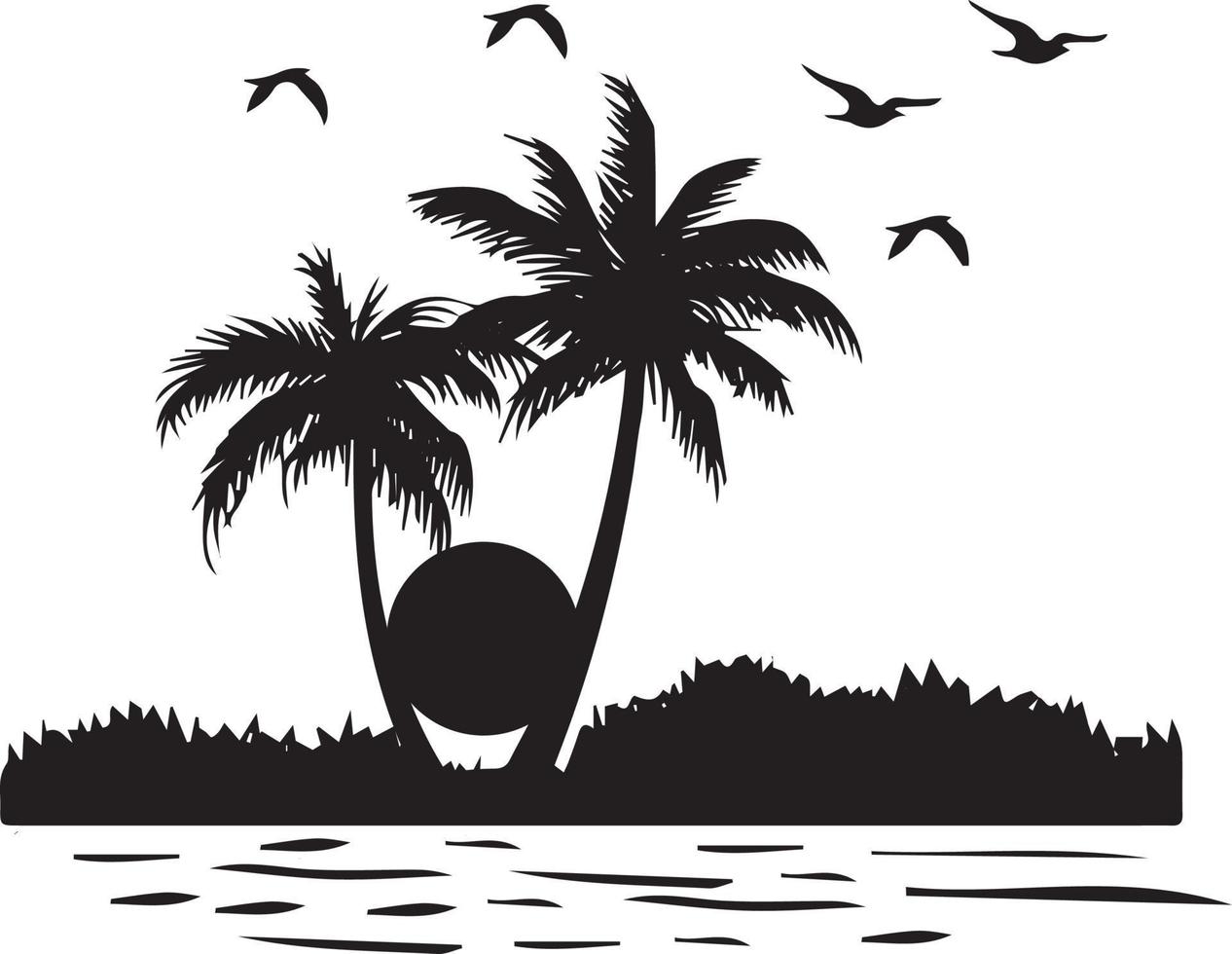 Beach background art vector
