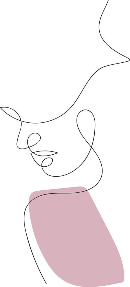 women face line art vector