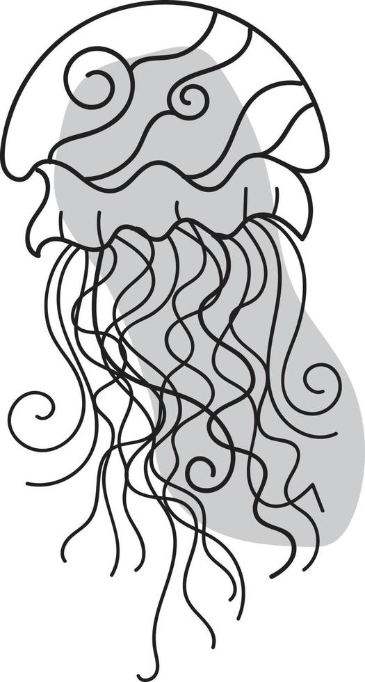 Jellyfish logo symbol stencil design vector