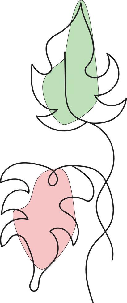 leaf line art vector