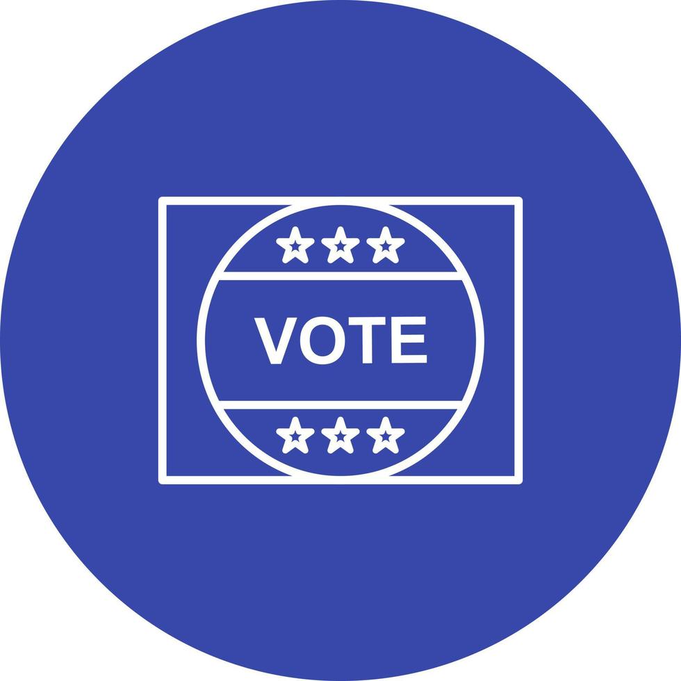 icono de vector de pegatina de voto