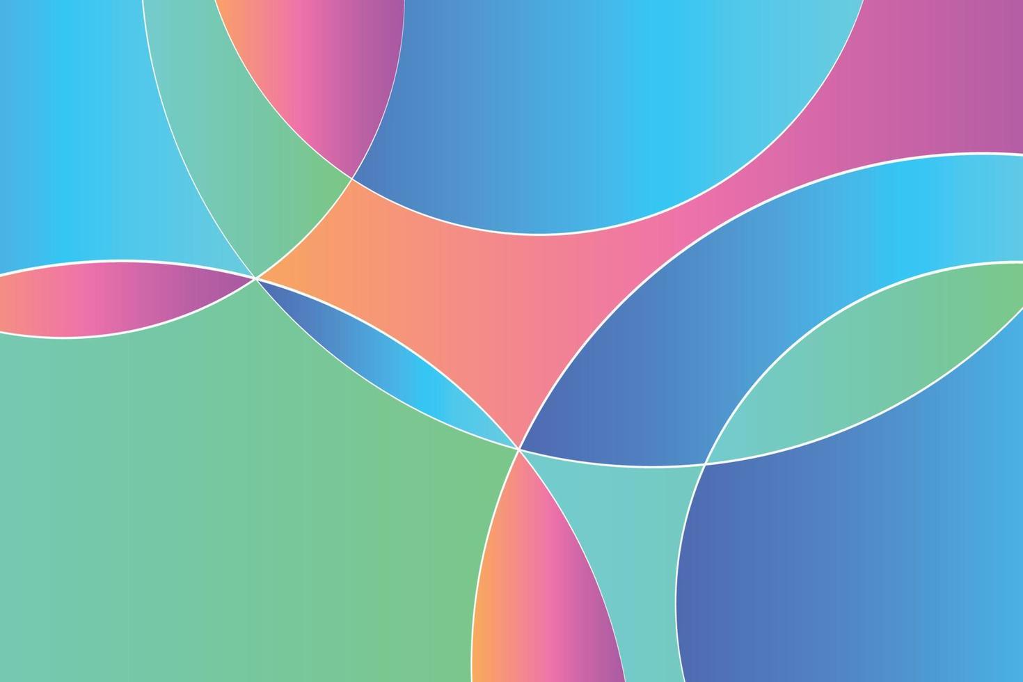 Trendy round shape decorative background. Iridescent fluid circles design wallpaper vector