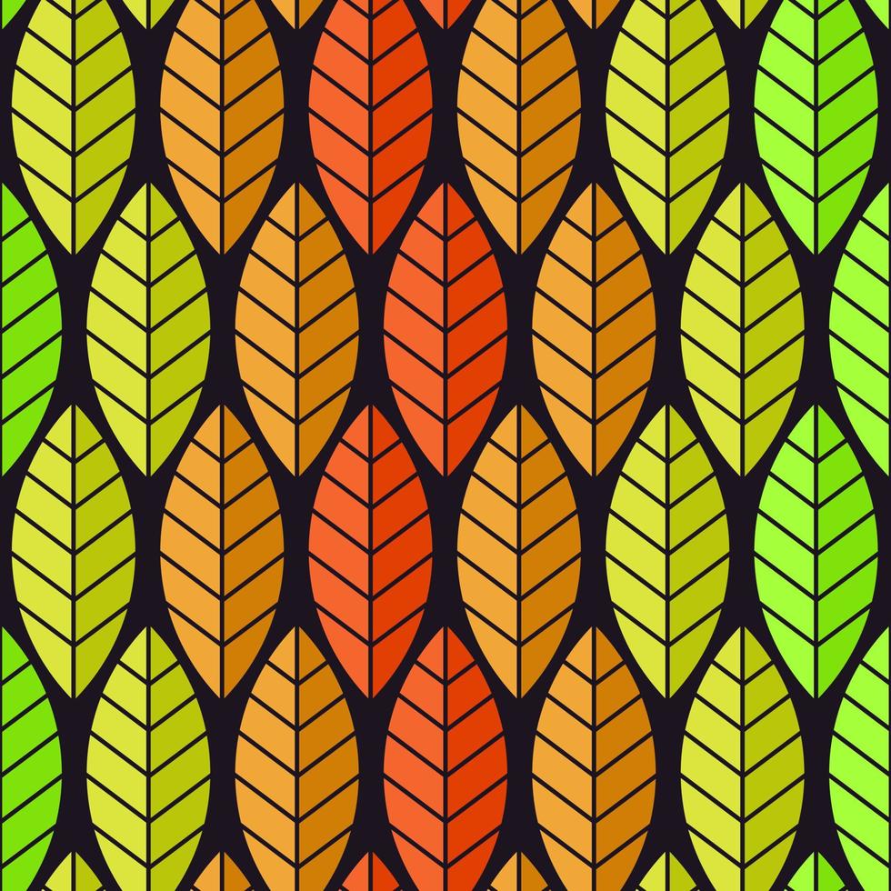 Modern stylish leaf background with seamless pattern. Vector illustration graphic