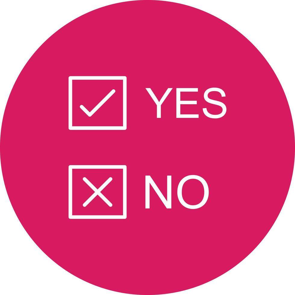 Yes No Option Vector Icon