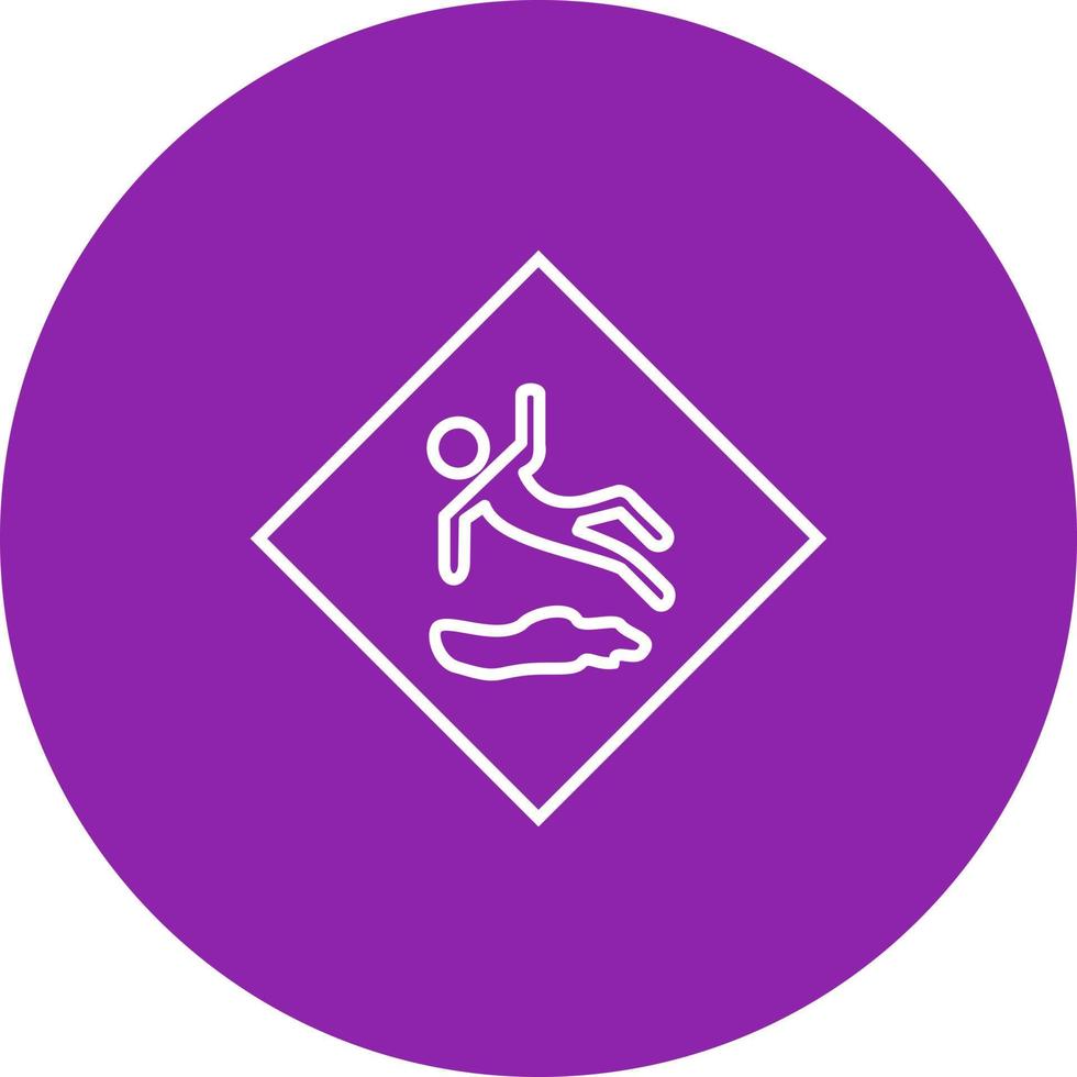 Danger of Slipping Vector Icon