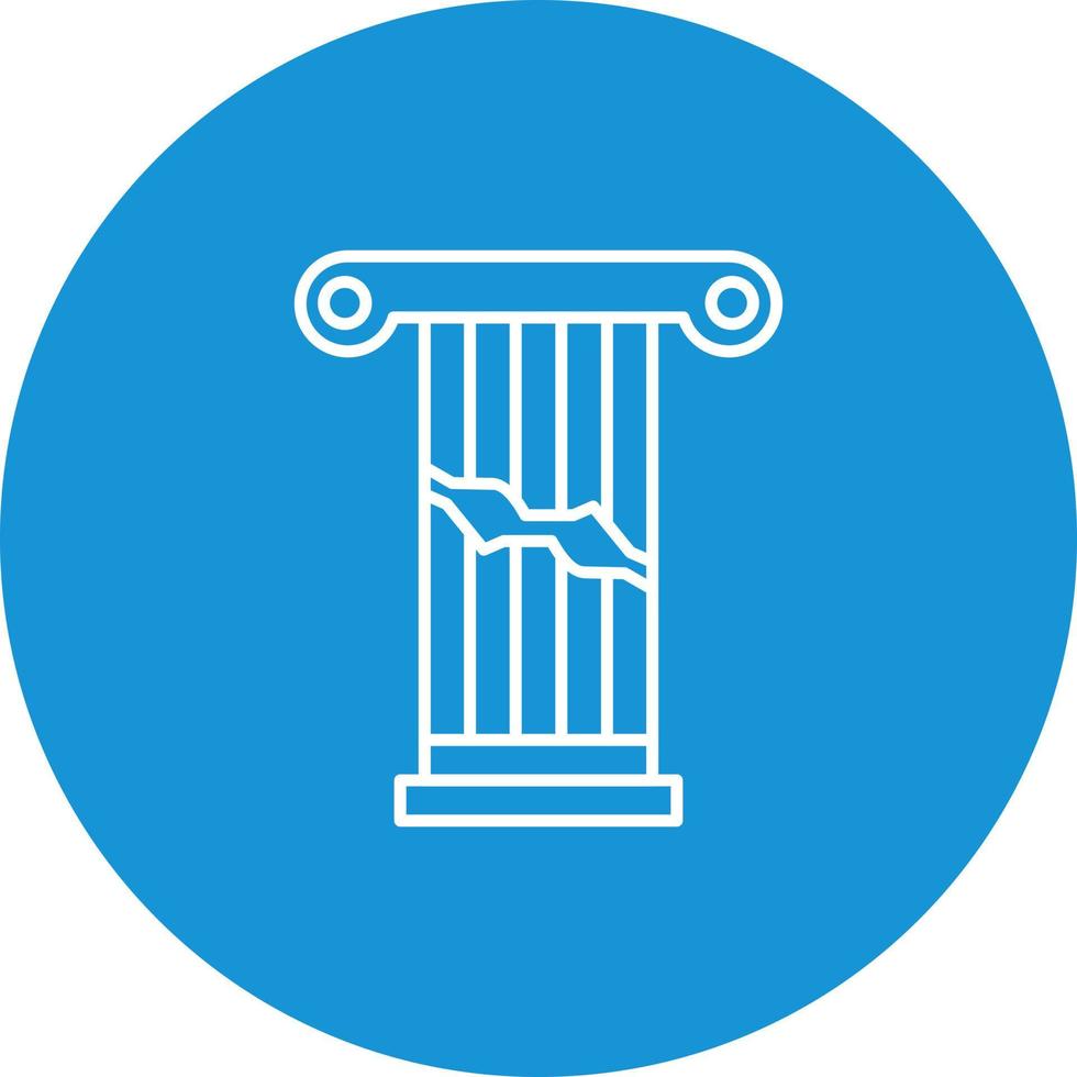 Broken Pillar Vector Icon