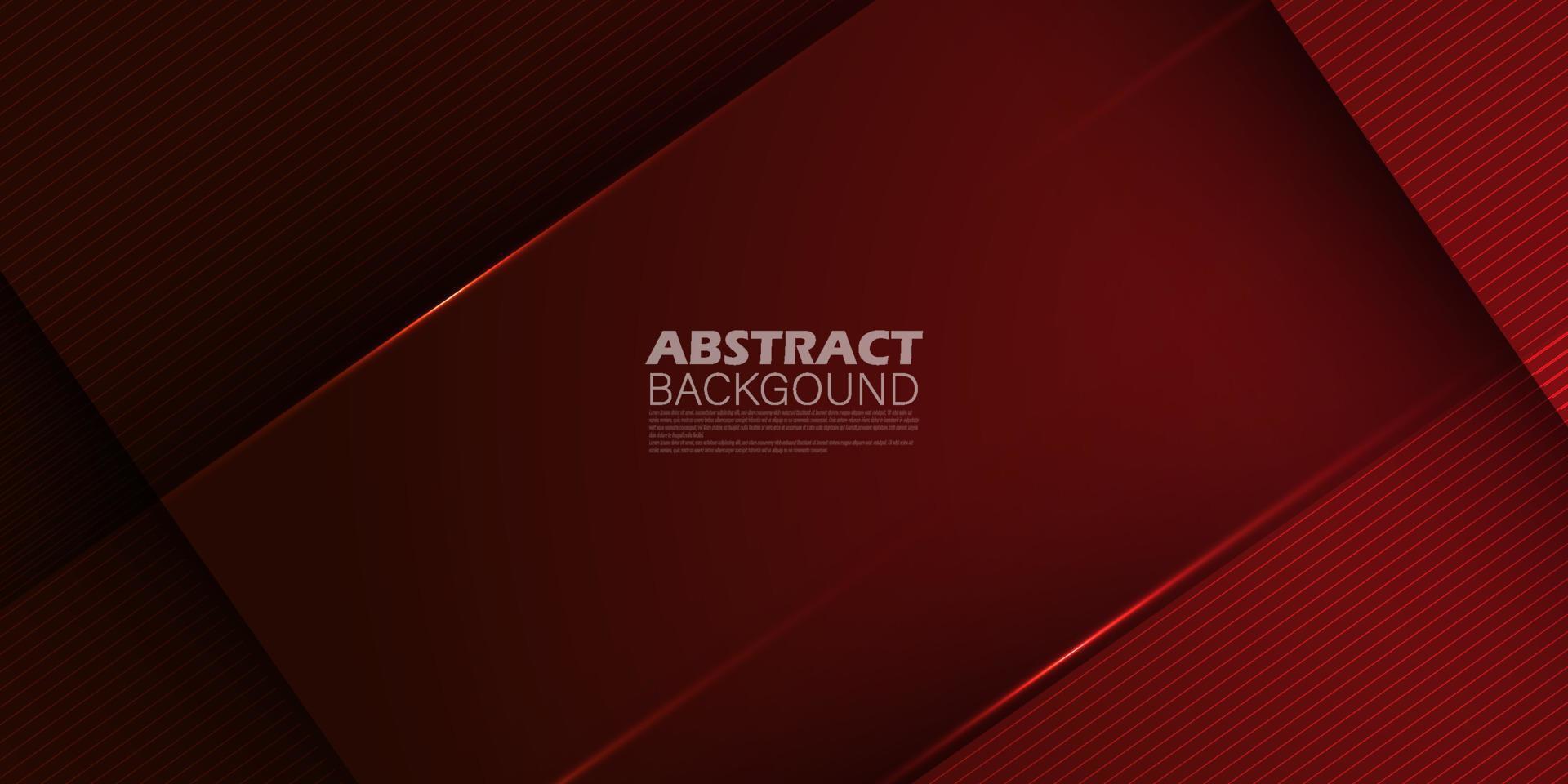 Abstract dark background with red sharp lines and stripes. 3d look with shadow and light elements.Eps10 vector