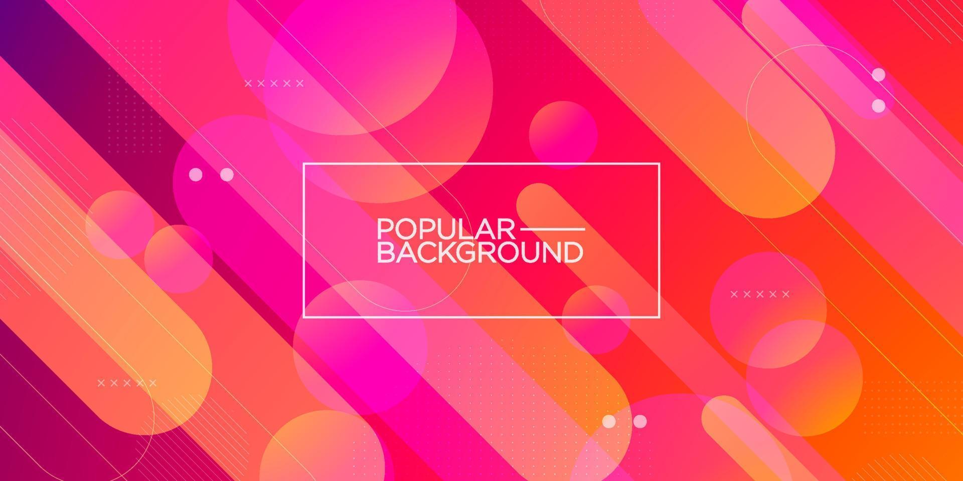 Abstract orange and pink gradient geometric background. bright color gradation. dynamic and colorful banner concept.Eps10 vector