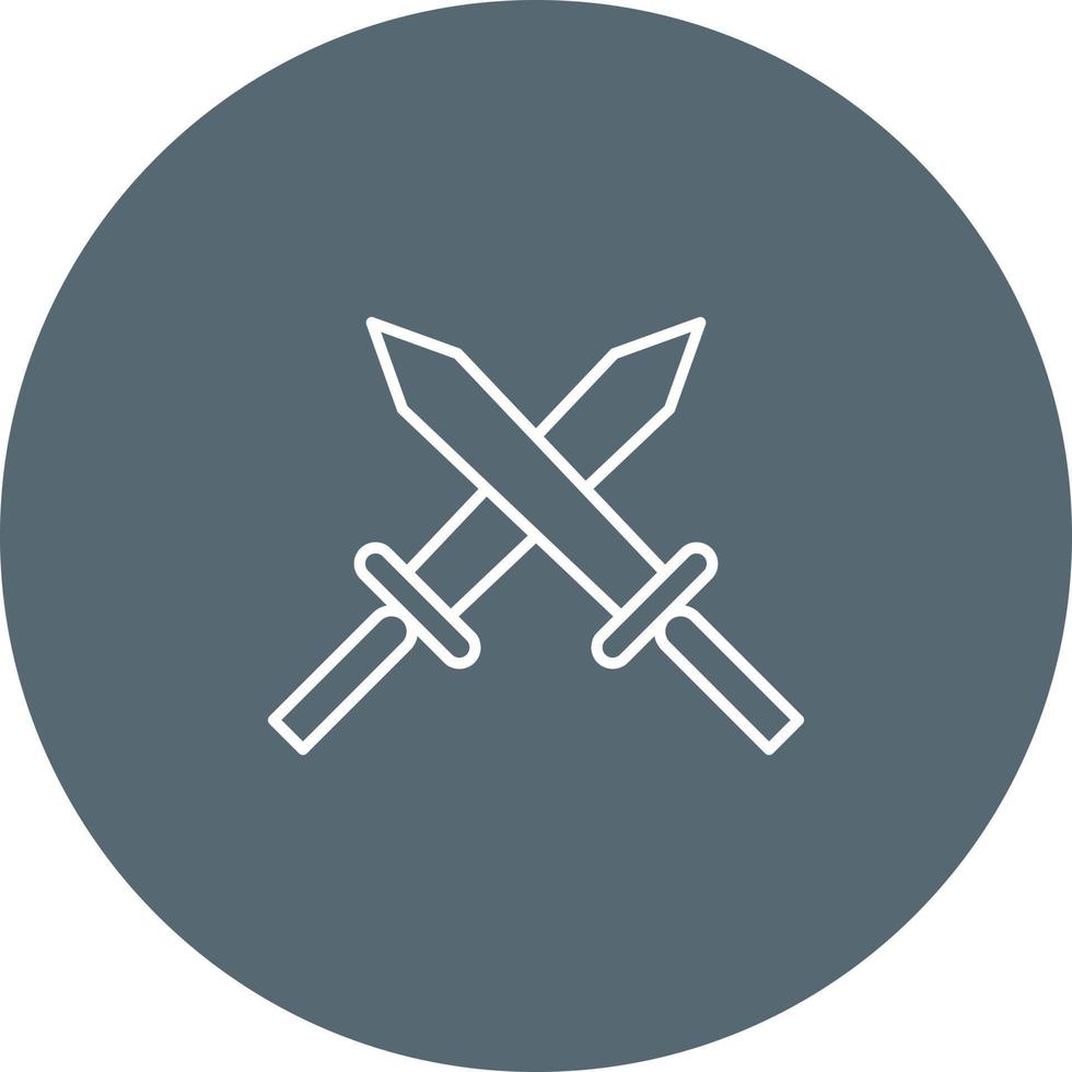 Unique Two Swords Vector Icon
