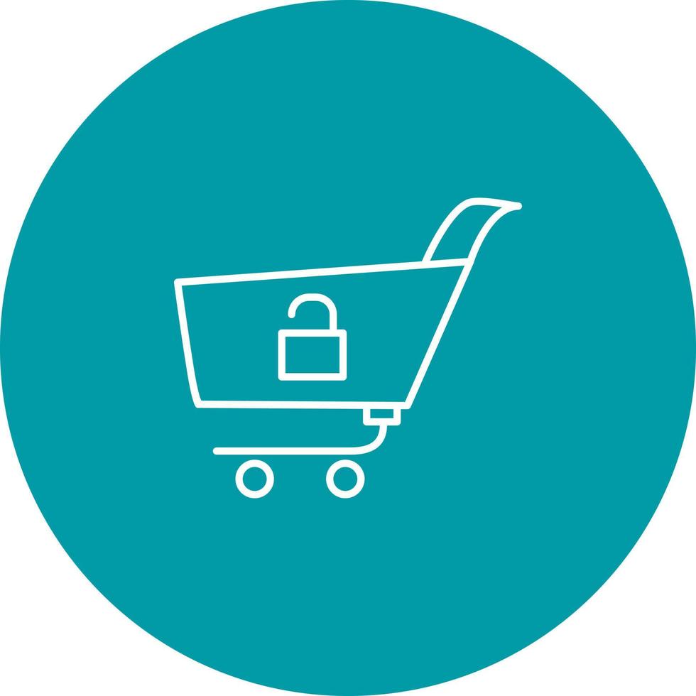 Unique Unlock Cart Vector Icon