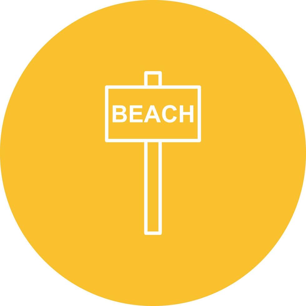 Beach Sign Vector Icon