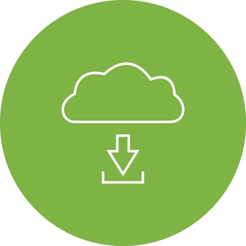 Unique Download from Cloud Vector Icon