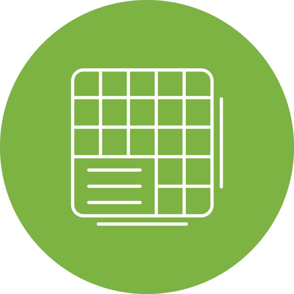 Table Data Vector Icon
