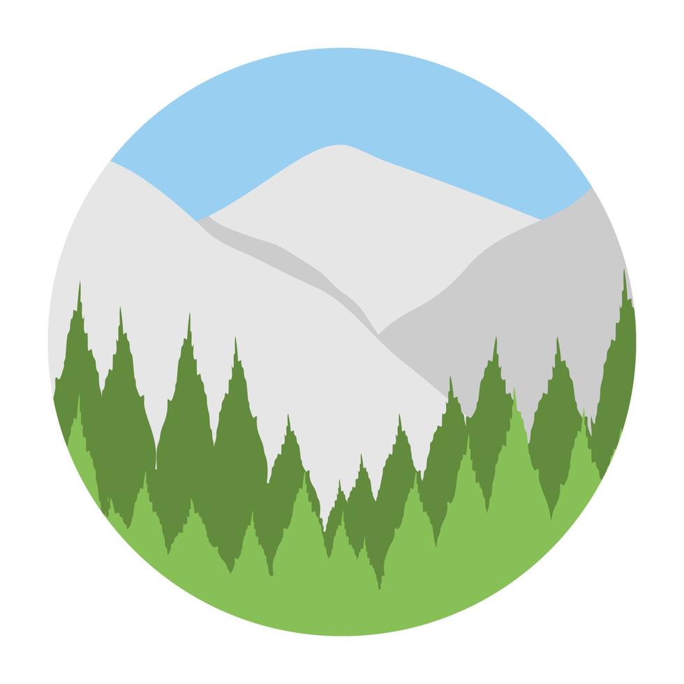 Trendy Mountain Landscape vector