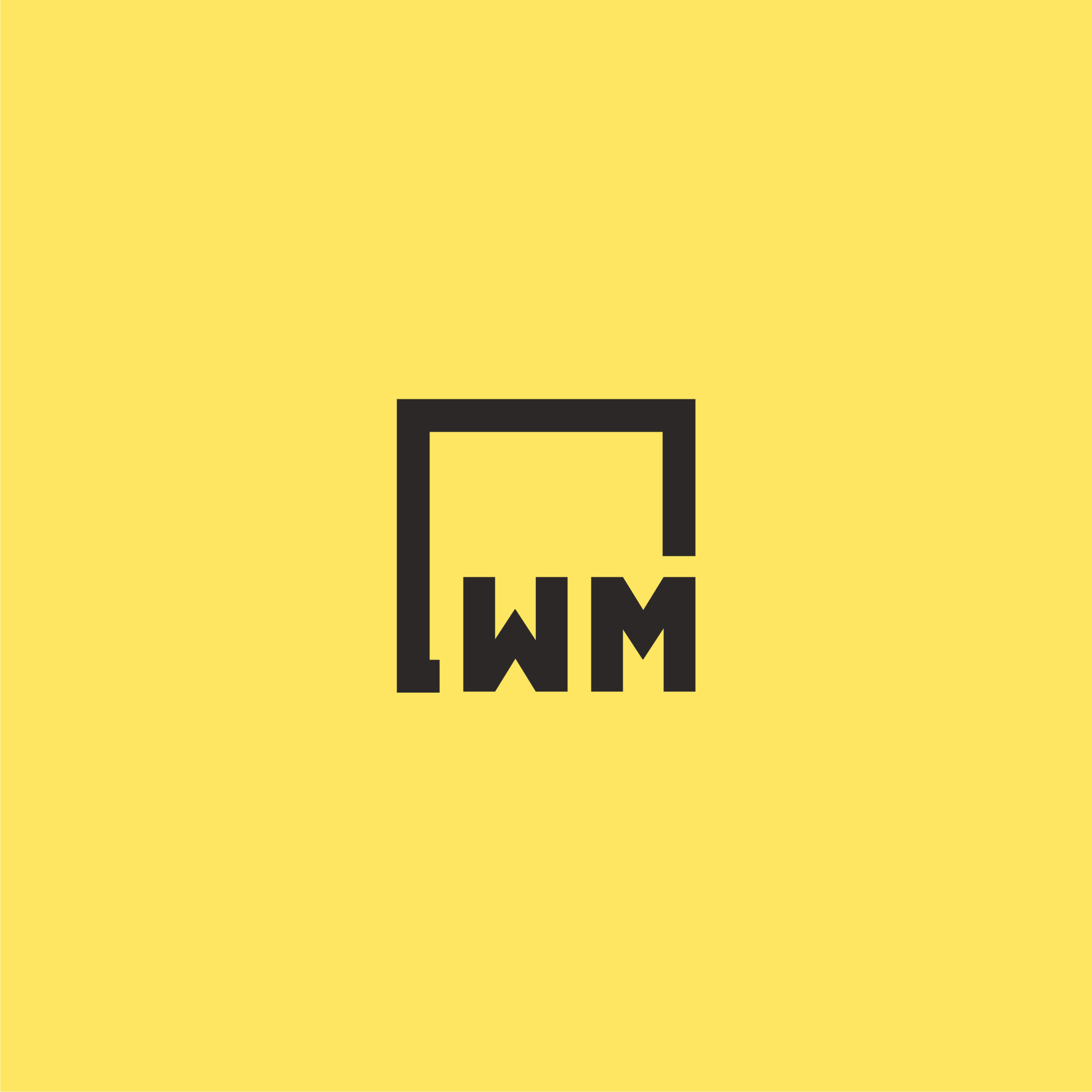 WM initial monogram logo with square style design 14956761 Vector Art