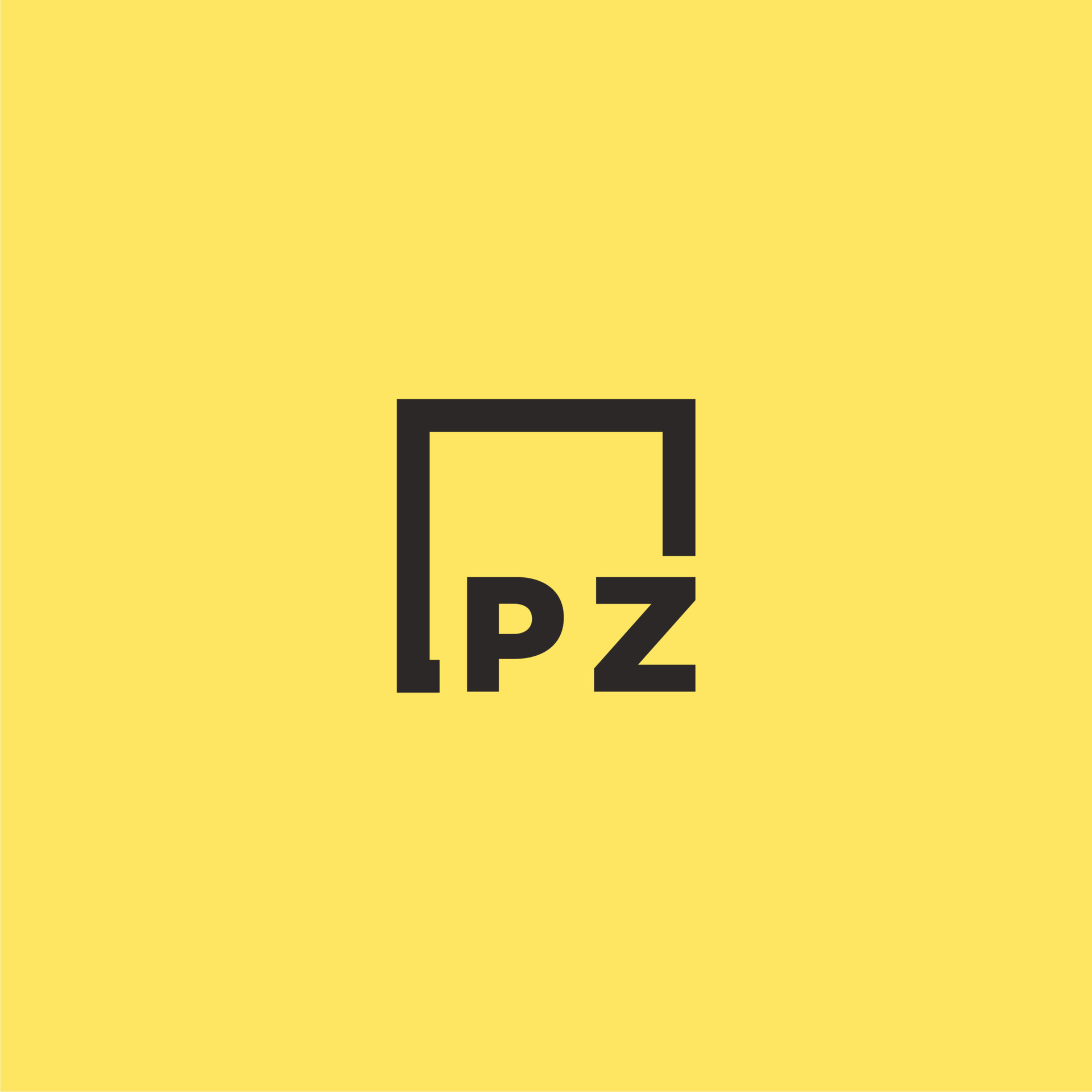PZ initial monogram logo with square style design 14956795 Vector Art ...