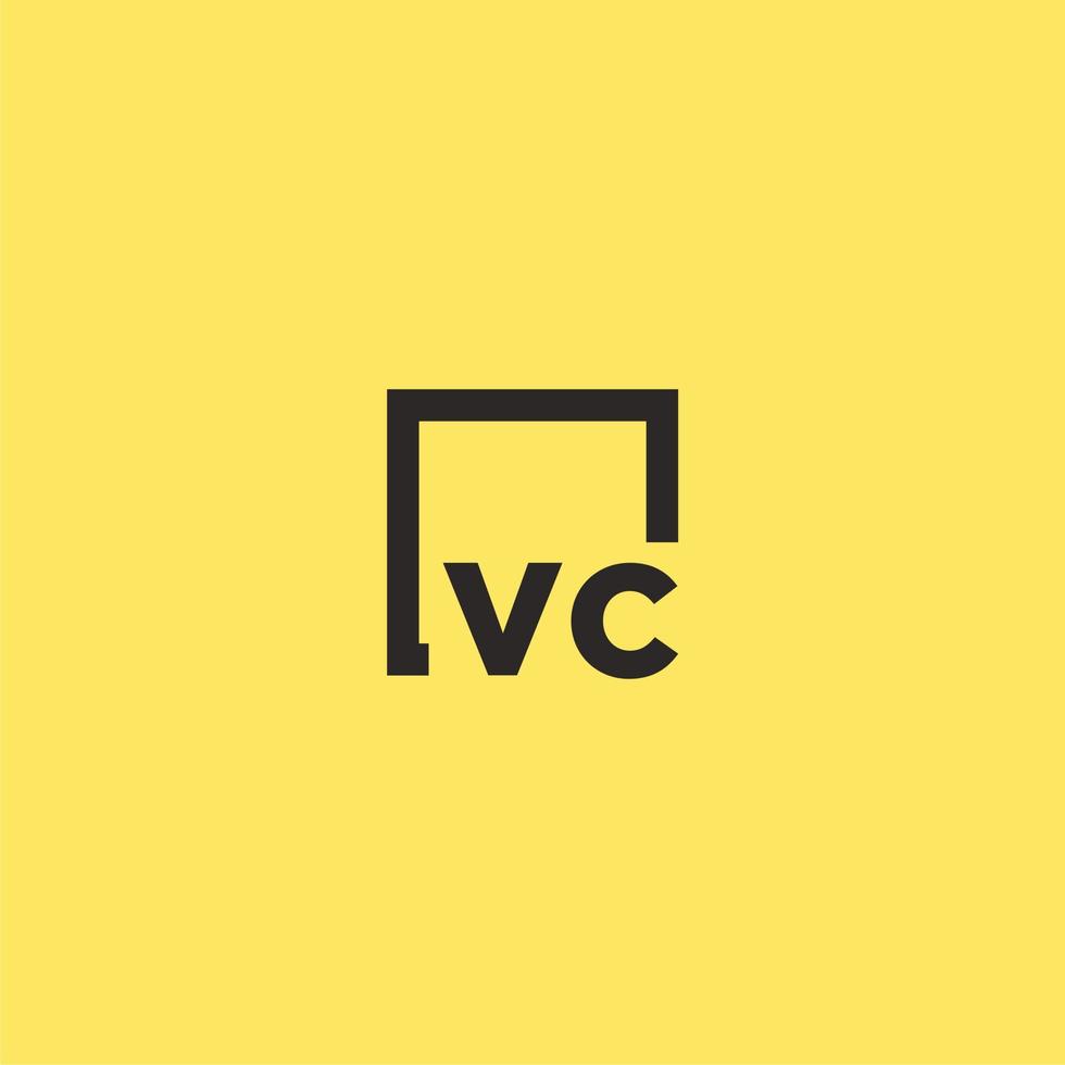 VC initial monogram logo with square style design 14957099 Vector Art ...