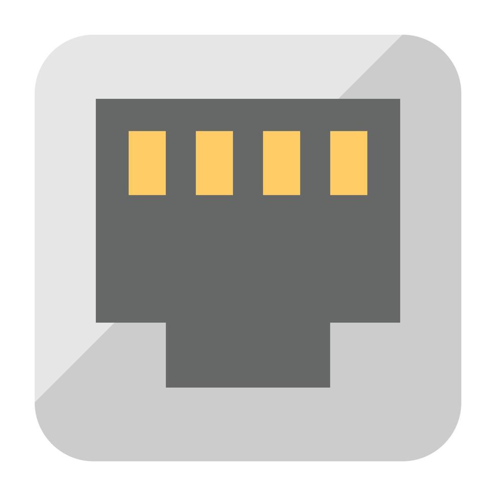 Trendy Ethernet Socket vector