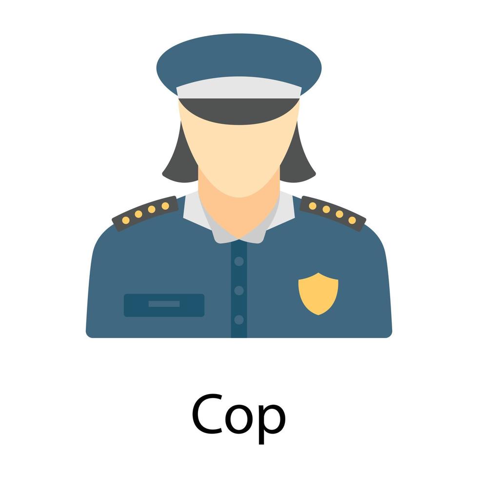 Trendy Cop Concepts vector