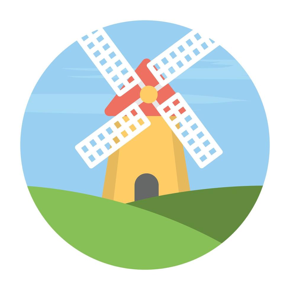 Trendy Windmill  Concepts vector