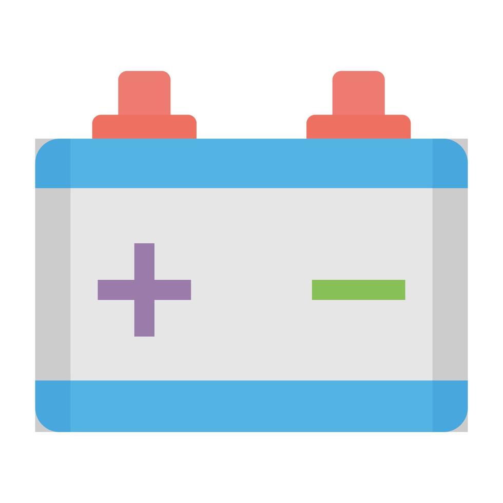 Trendy Car Battery vector