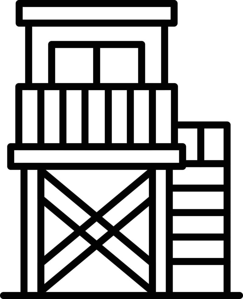 diseño de icono creativo de torre de vigilancia vector