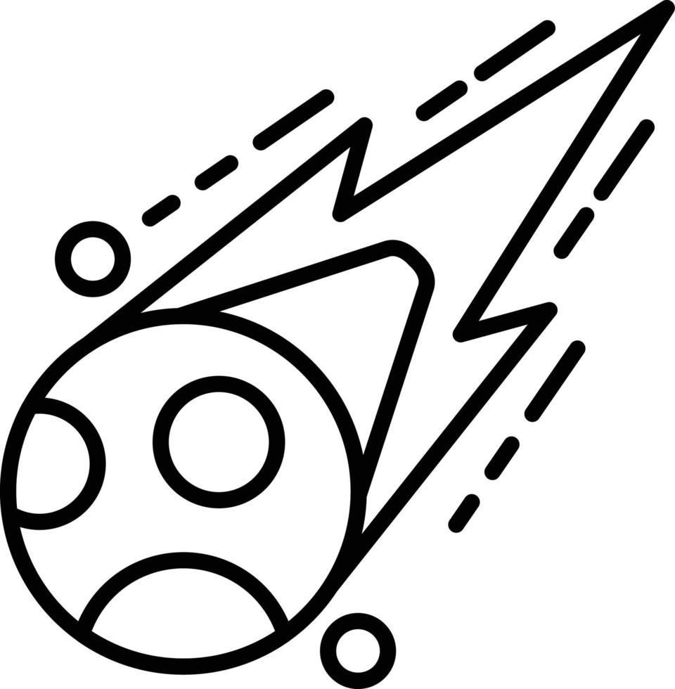 diseño de icono creativo de meteorito vector
