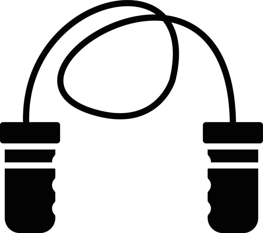 Skipping Rope Creative Icon Design vector