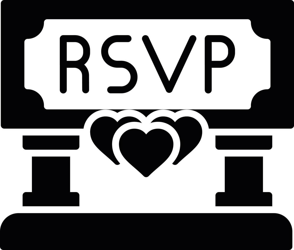 diseño de icono creativo rsvp vector