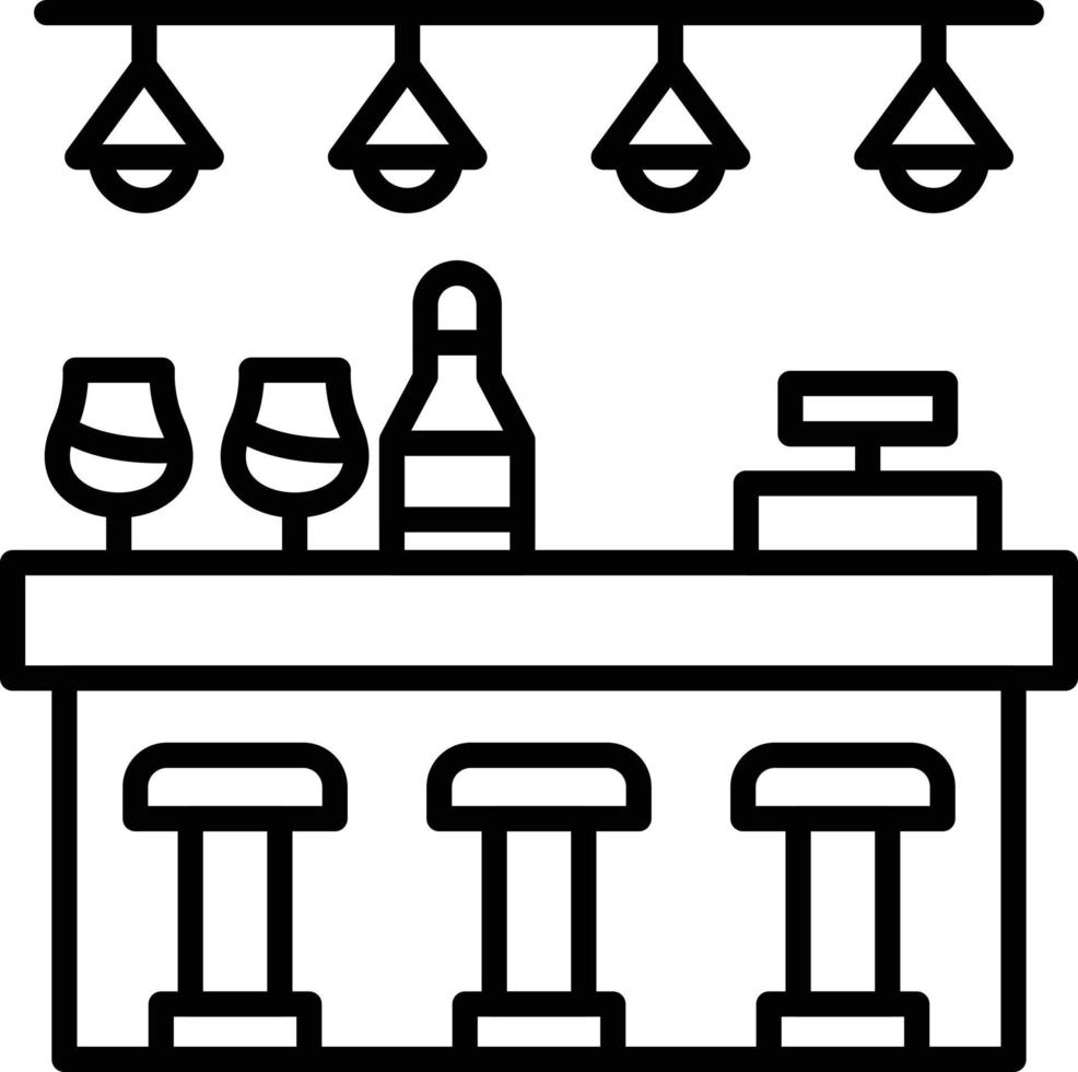 Bar Counter Creative Icon Design vector