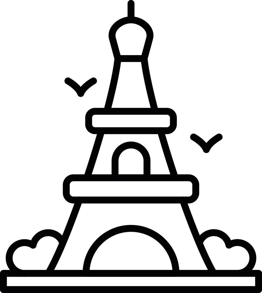 Eiffel Tower Creative Icon Design vector