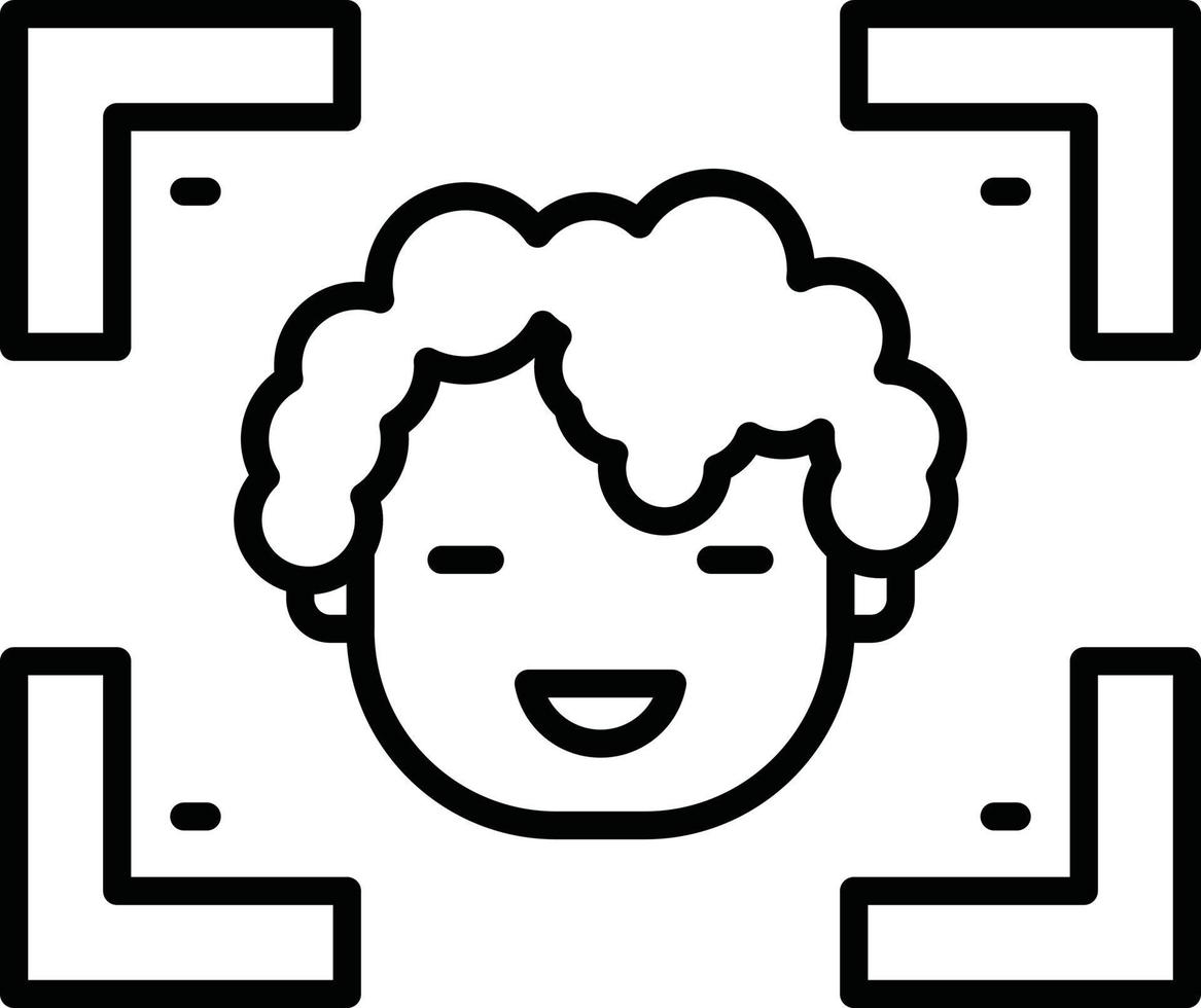 Face Detection Creative Icon Design vector