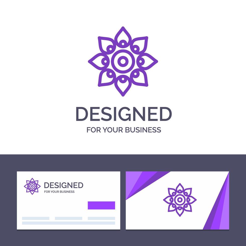 Creative Business Card and Logo template Celebrate Decorate Decoration Diwali Hindu Holi Vector Illustration