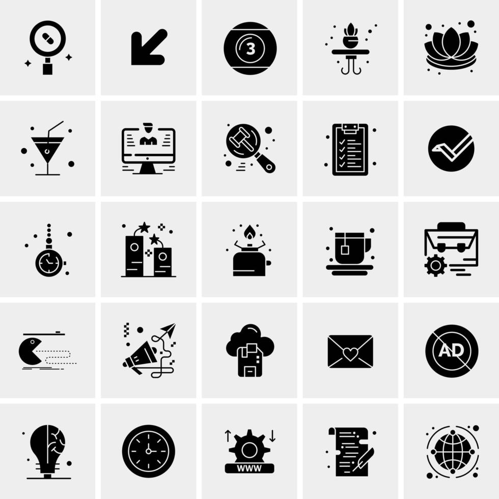 25 Universal Business Icons Vector Creative Icon Illustration to use in web and Mobile Related project